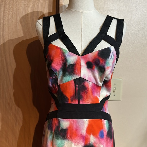French Connection Black and Multicolor Mini Dress - Picture 2 of 4